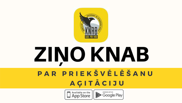 Mobilā lietotne “Ziņo KNAB!”